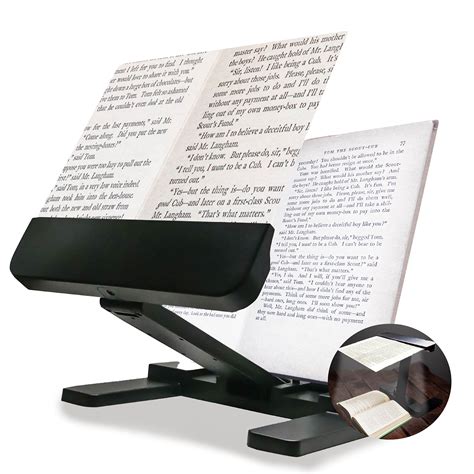 3X Large Bookstand Foldable Magnifier with Fully Dimmable LEDs