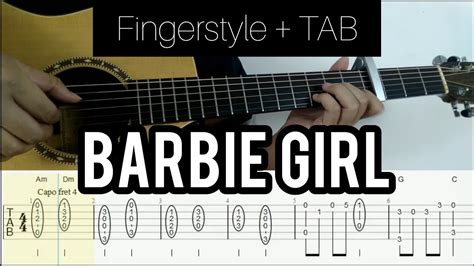 Aqua Barbie Girl Fingerstyle Guitar Tablature Chord Youtube