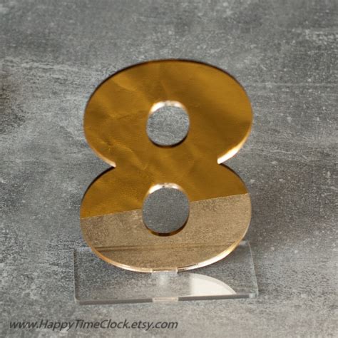 Gold Mirror Acrylic Table Numbers Wedding Table Numbers Etsy