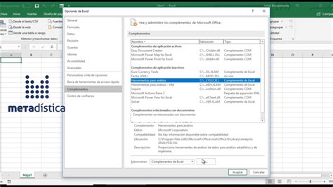 Activar Complemento Análisis De Datos En Excel 365 Youtube