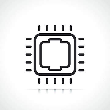 Chip Icon Cpu Graphic Component Vector Cpu Graphic Component Png And