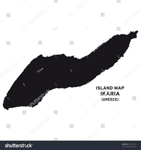 Island map of Ikaria (Greece) - Royalty Free Stock Vector 531955261 - Avopix.com