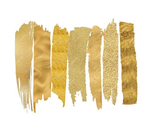 Premium Photo | A set of gold paint swatches with a gold background.