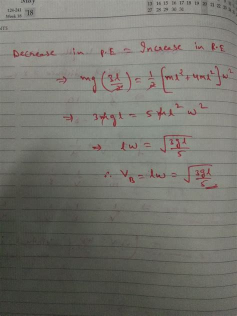 20 A Weightless Rod Of Length 2t Carries Two Equal Masses M One