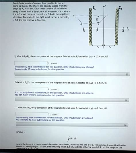 Solved Two Infinite Sheets Current Flow Parallel They Z Plane Snovn