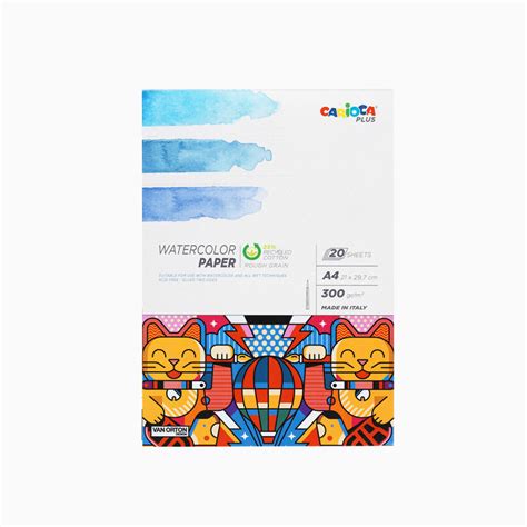 CARIOCA Plus A4 Watercolor Paper Block - 20 Sheets Paper CARIOCA