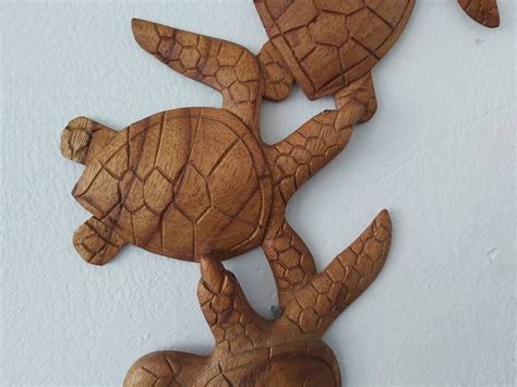 Sea Turtle Wall Decor Sea Turtle Sculpture Wood Carving Etsy