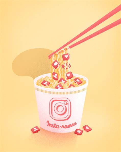 Insta-ramen animated gif | Frame by frame animation, Food illustrations ...