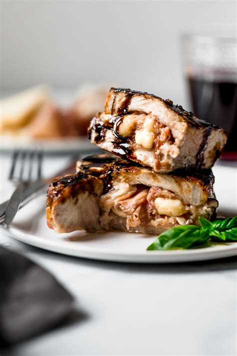 Stuffed Grilled Pork Chops With Prosciutto Asiago Plays Well With