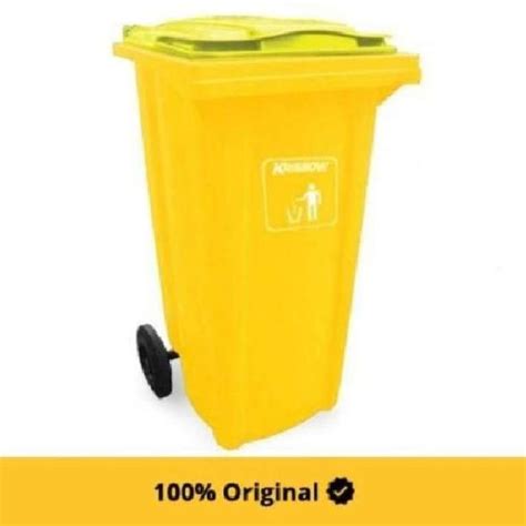 Jual Krisbow 240 Ltr Tempat Sampah Plastik Outdoor Neo Kuning Di