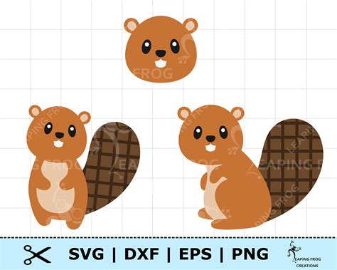 Beaver Svg Cricut Cut Files Silhouette Layered Files Etsy