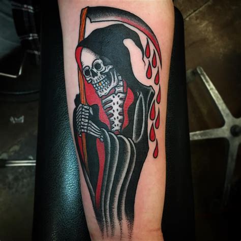 Make Your Grim Reaper Tattoo Design Look Funky With This Kind Of Design