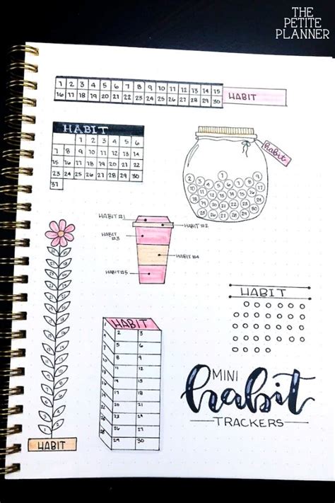 7 Cute Mini Habit Tracker Designs To Try ⋆ The Petite Planner