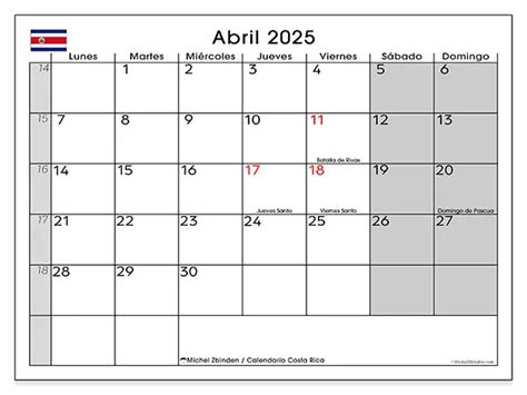 Calendarios Para Imprimir Costa Rica Michel Zbinden Es