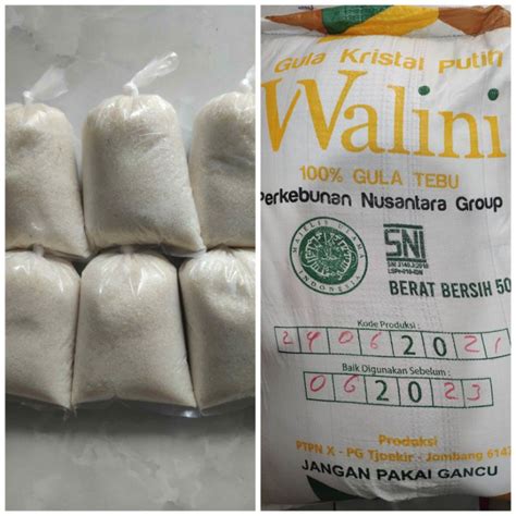 Jual GULA PASIR CURAH KRISTAL PUTIH Merk WALINI 100 GULA TEBU 500GR