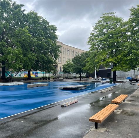 The New Blue Park Obstacles Make Their Rainy Debut Today Quartersnacks