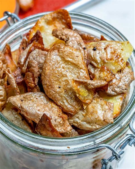 Eat Clean with these Homemade Crispy Baked Potato Peel Chips! | Clean ...