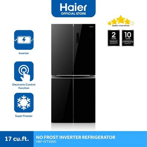 Haier HRF IVT500G 17 0 Cu Ft No Frost Inverter Four Door Refrigerator