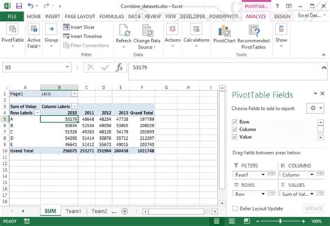 Consolidate Multiple Worksheets Into Excel Pivot Tables