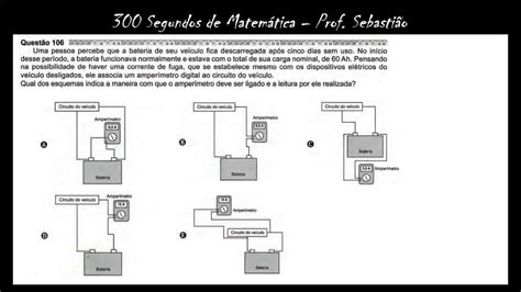 Enem 2020 FÍsica Questão 106 Circuito Elétrico Com Amperímetro