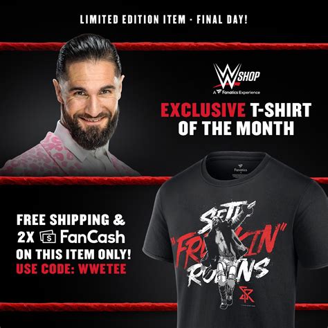 On Twitter Today Is The Last Day To Order Seth “freakin” Rollins T Shirt Of The