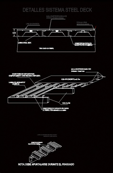 Detalle De Losa En Steel Deck En Autocad Librer A Cad