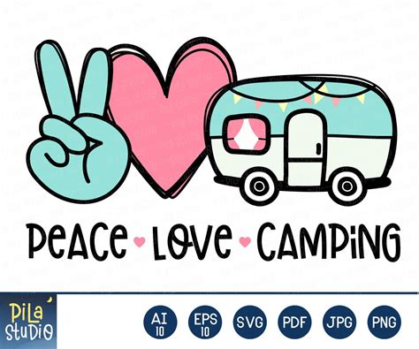 Peace Love Camping Svg Camping Svg Adventure Svg Camping Is Etsy