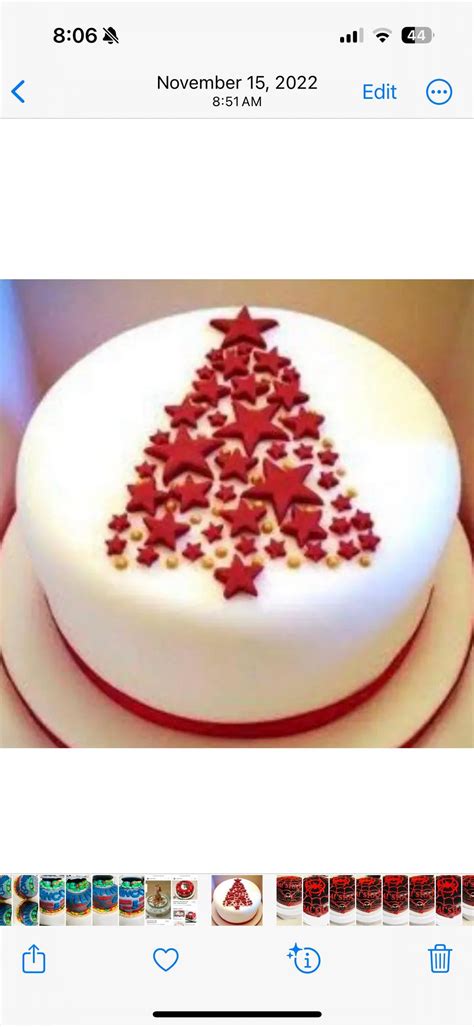 Christmas Fondant Cake - Etsy