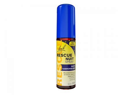 Fleur De Bach Rescue Nuit Spray Nuits Harmonieuses Sans Alcool