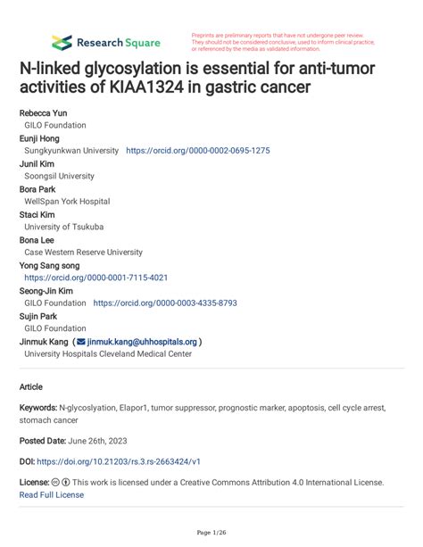 PDF N Linked Glycosylation Is Essential For Anti Tumor Activities Of