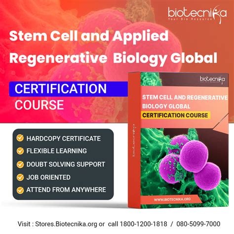 Stem Cells And Applied Regenerative Biology Global Certification Course — Biotecnika Store