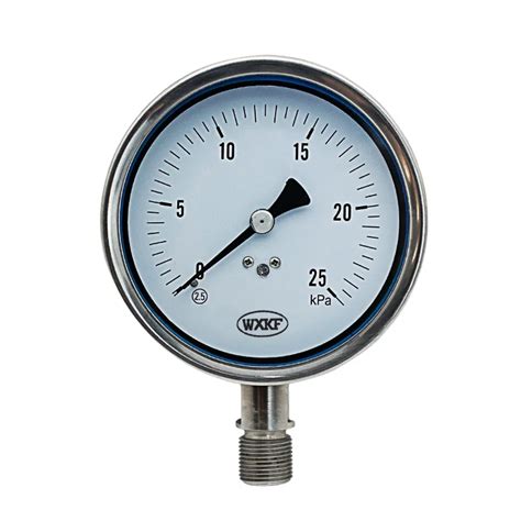 Liquid Filled Bourdon Tube 6bar 80psi Black Steel Case Pressure Gauge