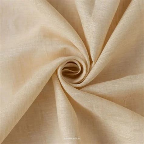 Tan Color Plain Yarn Dyed Lea Pure Linen Fabric Inches At Rs