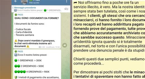 Green Pass Fino A Euro Per Averli Falsi Su Telegram I Truffati