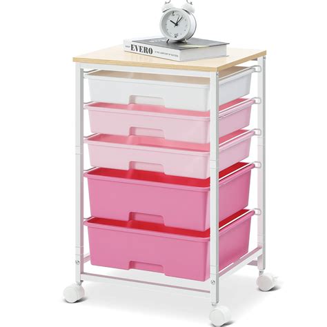 Amazon.com: SYKIARIOL Utility Cart with 5 Drawers,Storage Drawer Cart ...