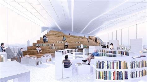 Gallery Of Oma Breaks Ground On Bmvr Library In Caen Library