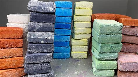 100 Fresh Dyed Gym Chalk ASMR Oddly Satisfying Crush Asmr Satisfying