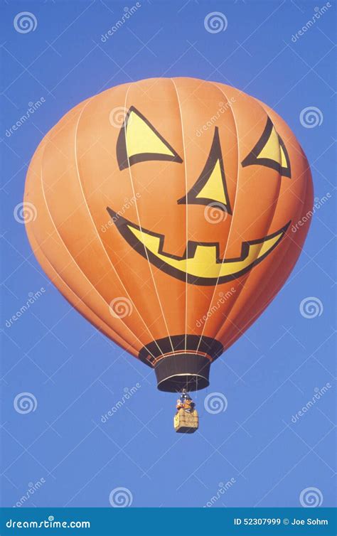 Halloween Pumpkin Hot Air Balloon Editorial Stock Image Image Of Holiday October 52307999