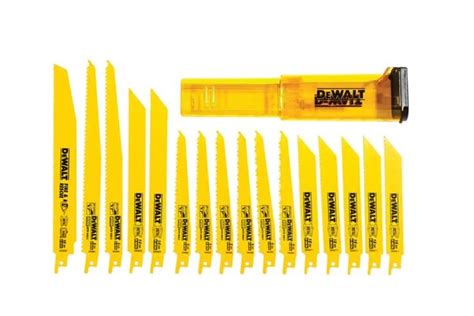 Dewalt Reciprocating Saw Blade Set 16 Piece Bi Metal With Case Newusa Furniture And Home Living