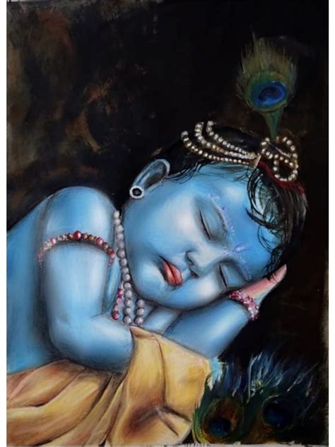 Bal Krishna | Acrylic and Pencil Color on Paper | By Ankit Bagde ...