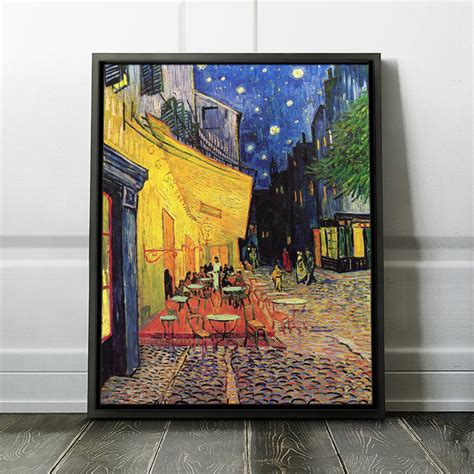 Vincent Van Gogh Cafe Terrace At Night Framed Reproduction Van Gogh Art