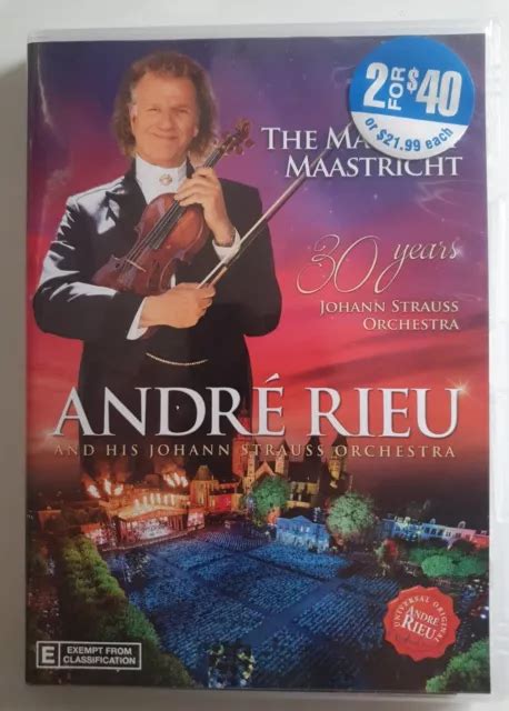 ANDRE RIEU AND His Johann Strauss Orchestra The Magic Of Maastricht NEW