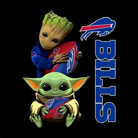 Baby Yoda And Groot Hug Buffalo Bills NFL Svg Buffalo Bills Svg NFL