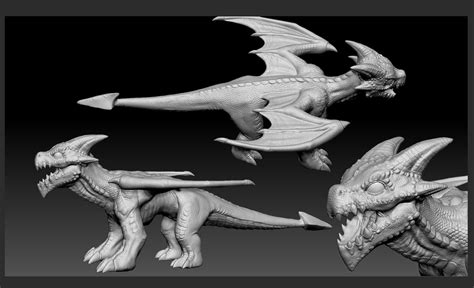 Dragol Baby Dragon Maya Rig 3D Model $60 - .ma .fbx .obj .ztl - Free3D