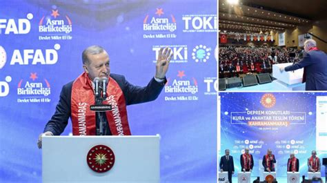 Cumhurbaşkanı Erdoğan depremin merkez üssü Kahramanmaraş ta Asrın