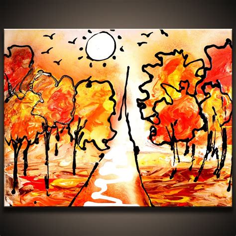 Autumn Abstract Painting at PaintingValley.com | Explore collection of ...