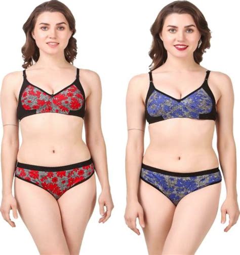 Tace Women Multicolor Floral Cotton Blend Pack Of Lingerie Sets Jiomart