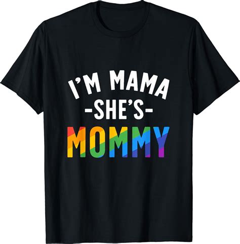 Lesbian Mom Shirt Gift Gay Pride I M Mama She S Mommy LGBT T Shirt Walmart