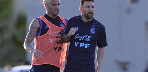 Argentina National Team's Lionel Messi Trains with Champion Team in ...