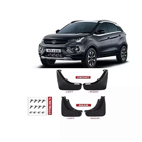 Automoto Cup Type Mud Flaps Splash Guard Front Rear For Tata Nexon